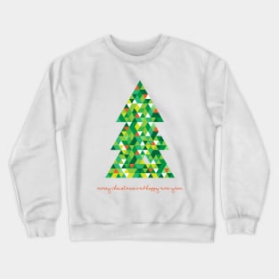 Modern Christmas Tree Crewneck Sweatshirt